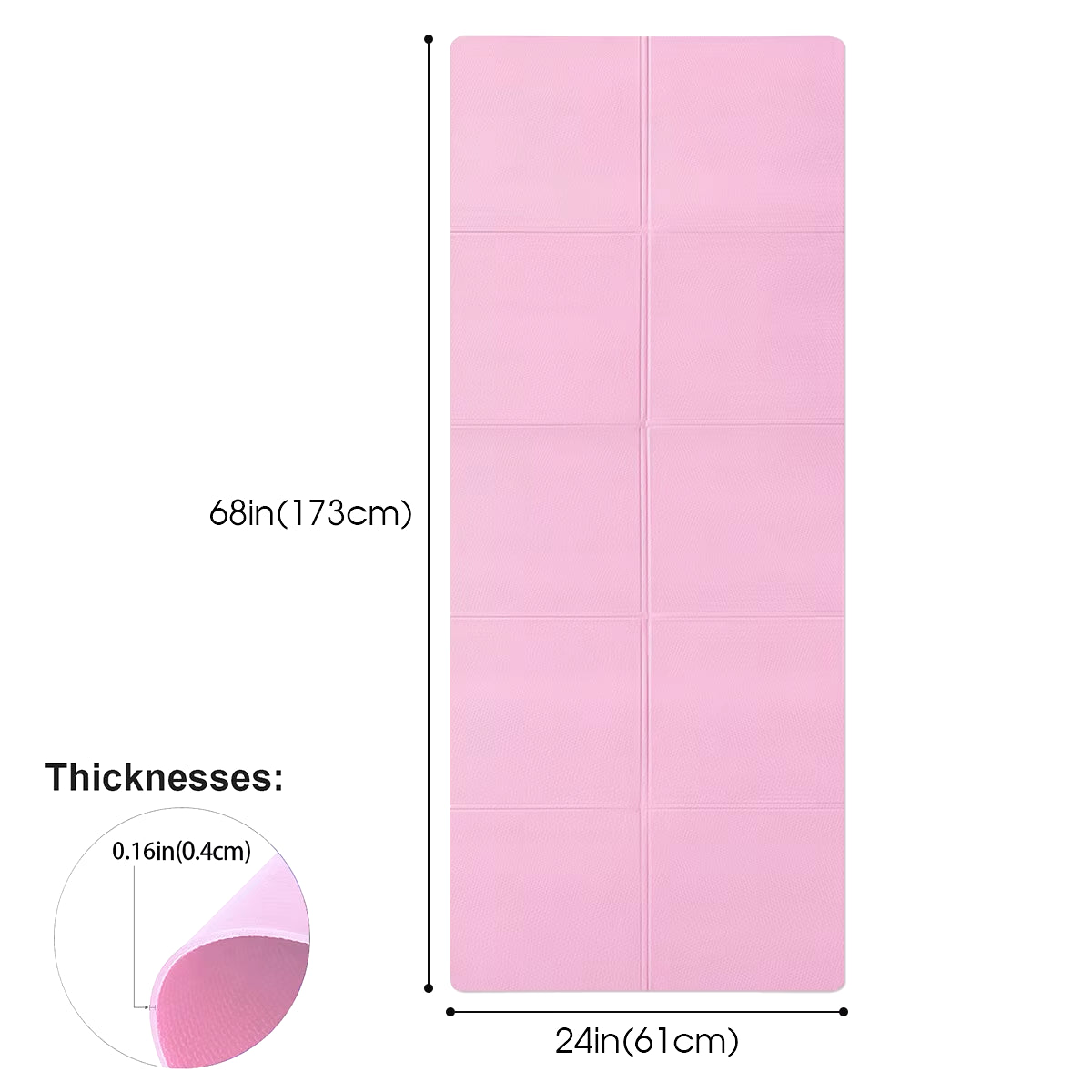 4mm Thick EVA Yoga Mat – Non-Slip Exercise Mat for Yoga, Pilates, Gymnastics, and Fitness