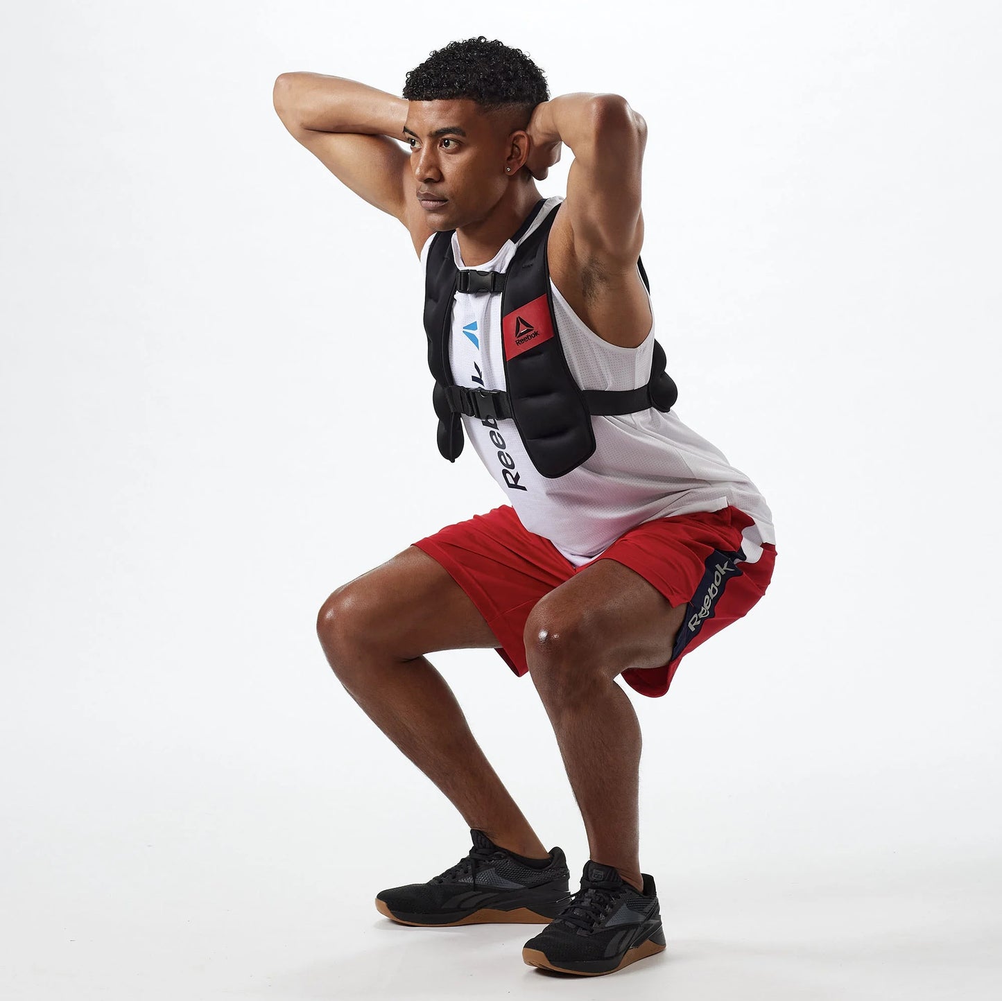 Reebok Weighted Vest 12lb - Adjustable, Breathable, Sweat-Resistant, Reflective Design for Total Body Strength & Progressive Training