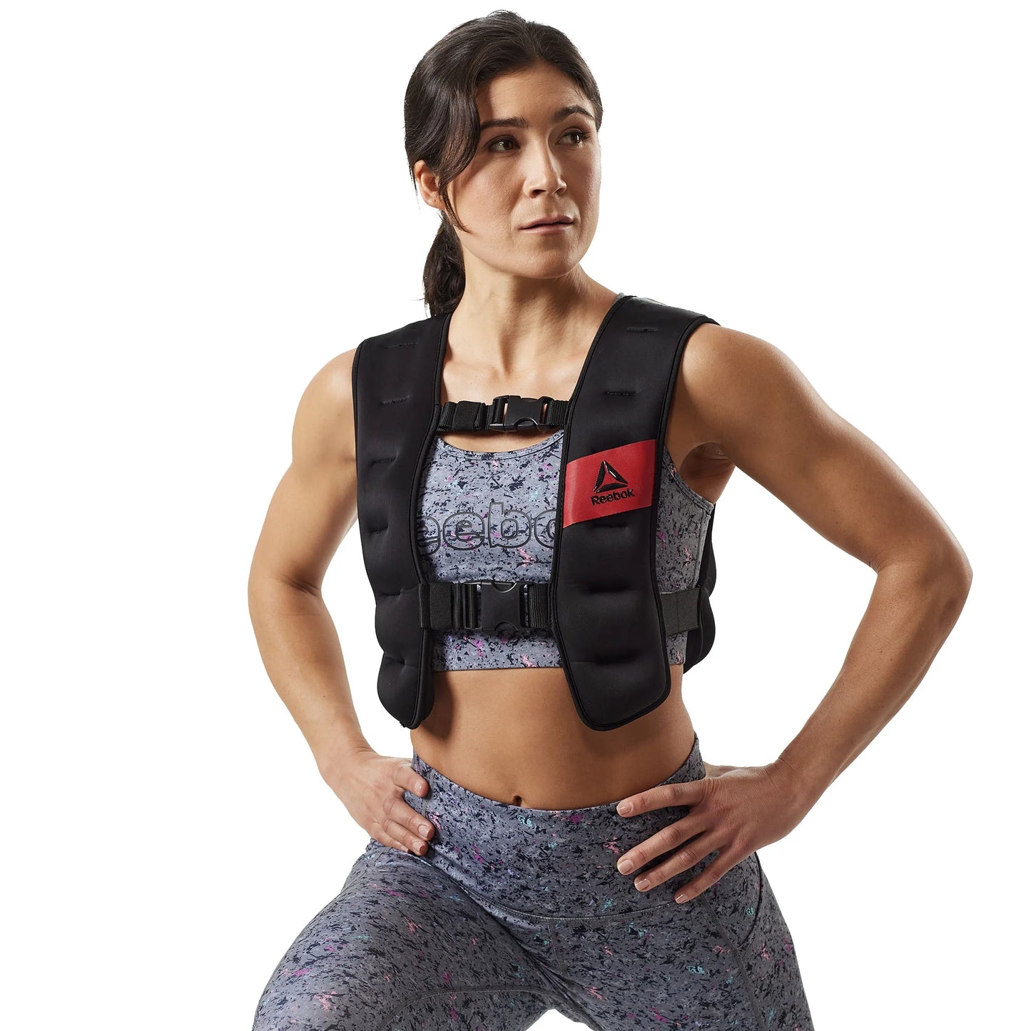 Reebok Weighted Vest 12lb - Adjustable, Breathable, Sweat-Resistant, Reflective Design for Total Body Strength & Progressive Training
